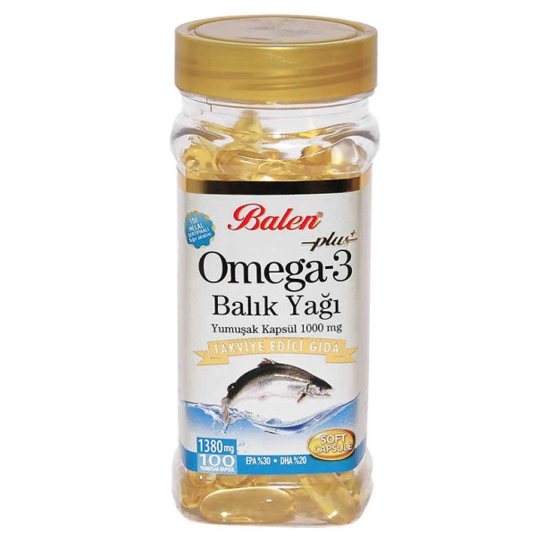 Omega 3 Plus+ Balık Yağı Yumuşak 100 Kapsül