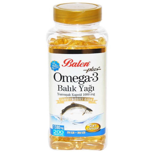 Omega 3 Plus+ Balık Yağı Yumuşak 200 Kapsül