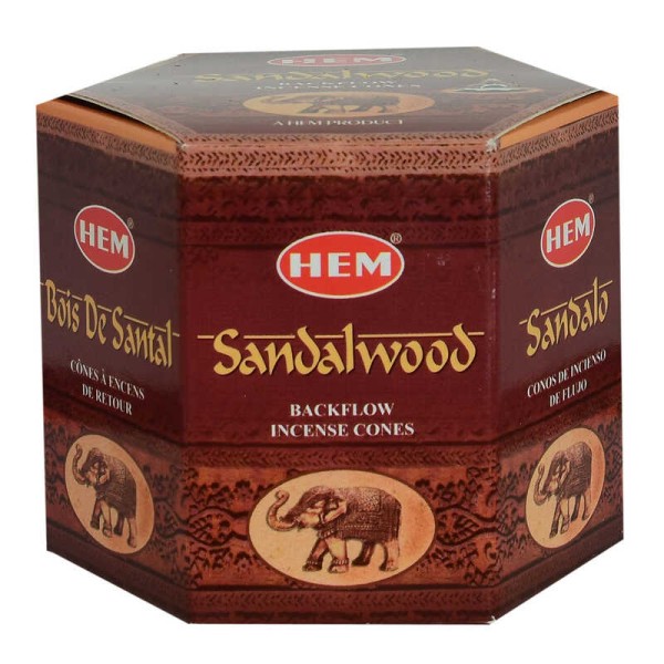 Geri Akış Şelale Sandal Ağacı Kokulu 40 Konik Tütsü - Sandalwood Backflow Incense Cones